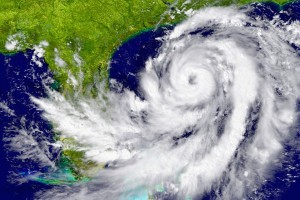Huge hurricane near Florida in America. Elements of this image furnished by NASA